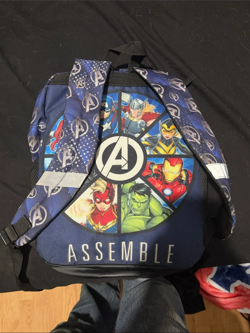 Marvel Kids Backpack with Blue, Red, Green, Black Graphics